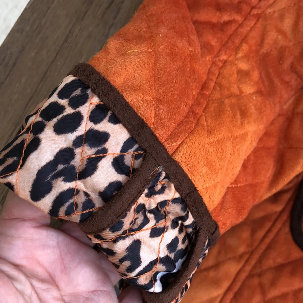 Like new! - TASHA POLIZZI Quilted & Wool Patch Snap Front Coat - Picture 4 of 11